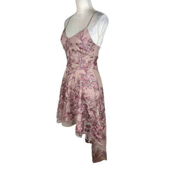 Twosisters the Label Saskia Floral Embroidery Dress Rose High Low Size 2 - Picture 6 of 10
